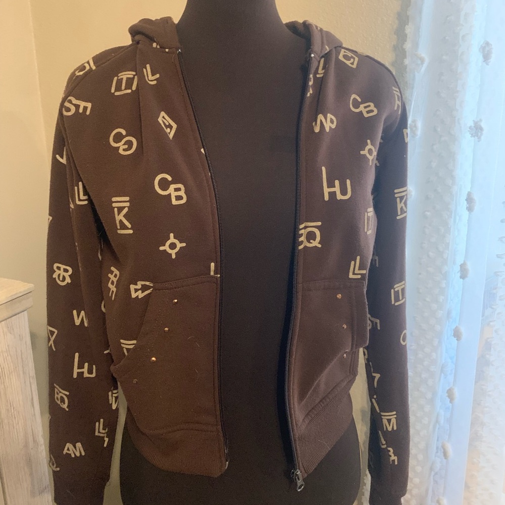 Brand zip up sweater